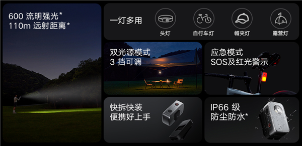 ！小米米家户外多功能灯开售：129元瓦力